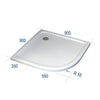 Shower tray quadrant acrylic