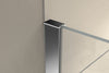 Niche shower with revolving door on fixed panel NT403 - 8 mm nano clear glass - door hinge RIGHT - width selectable