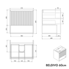 Duravit washbasin with vanity unit BELDIVO 60 cm