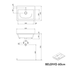 Duravit washbasin with vanity unit BELDIVO 60 cm