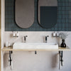 Countertop Washbasin / Wall-mounted Washbasin BS6001 - white -  cast marble - 120cm