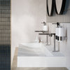 Countertop Washbasin / Wall-mounted Washbasin BS6001 - white -  cast marble - 120cm