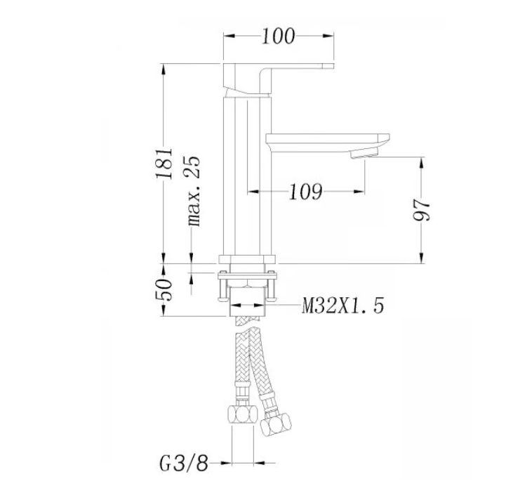 Design Waschtischarmatur 1233