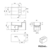 Wall-mounted washbasin PB2046 in mineral cast