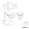 Wall-mounted washbasin PB2046 made of mineral cast - 33 x 18 x 20.5 cm