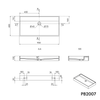 Countertop washbasin Wall-mounted washbasin PB2007