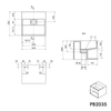 Wall-mounted washbasin PB2035 in mineral cast