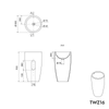 Standwaschbecken TWZ16