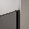 Walk-in Shower enclosure 10mm nano grey glass EX102 - 1 glass wall stainless steel profile matt black - width selectable