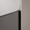 Walk-in Shower enclosure 10mm nano grey glass EX102 - 1 glass wall stainless steel profile matt black - width selectable