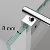 Walk-in shower enclosure EX101 Black - NANO coating - grey tempered glass - 8mm -  available in different sizes