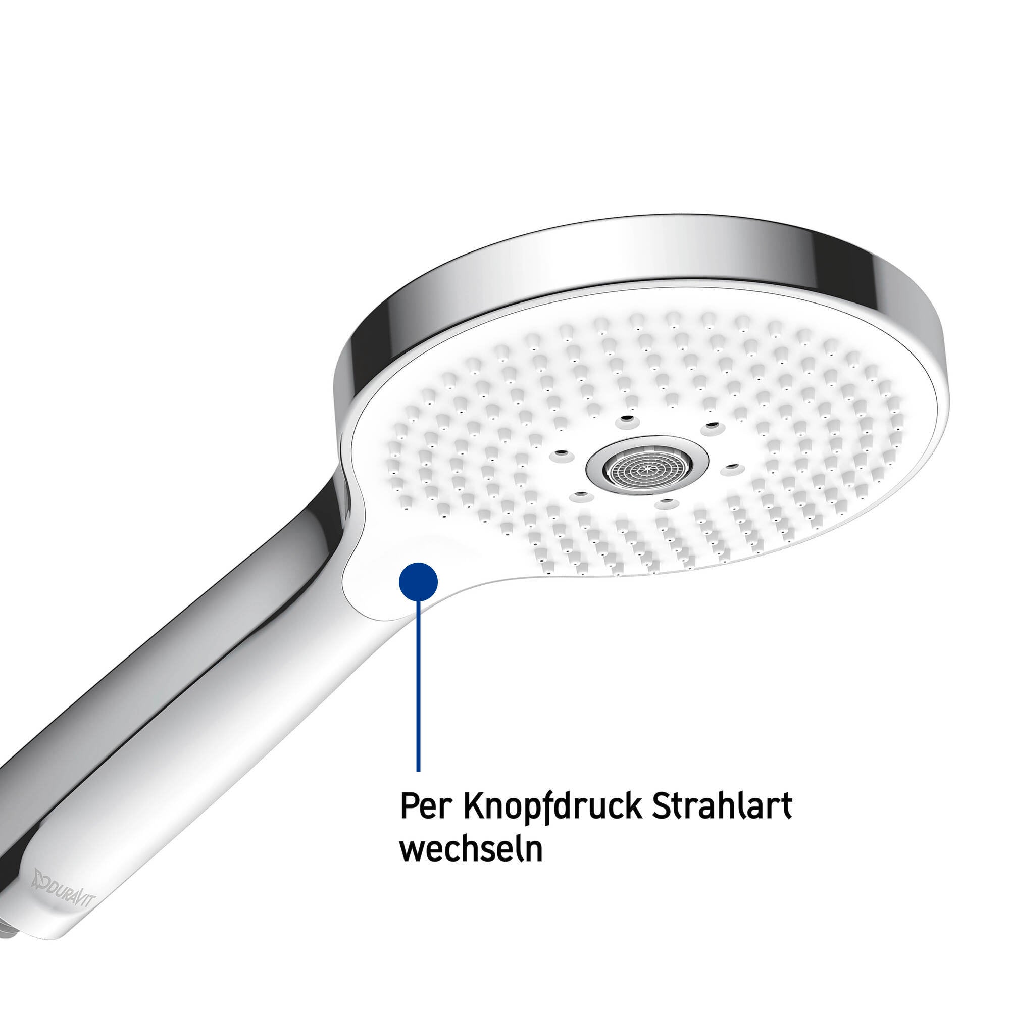 Duravit Shower System, with thermostat and glass shelf, incl. hand shower with 3 spray modes - chrome/white