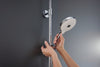 Duravit Shower System, with thermostat and glass shelf, incl. hand shower with 3 spray modes - chrome/white