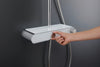 Duravit Shower System, with thermostat and glass shelf, incl. hand shower with 3 spray modes - chrome/white