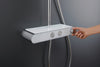 Duravit Shower System, with thermostat and glass shelf, incl. hand shower with 3 spray modes - chrome/white