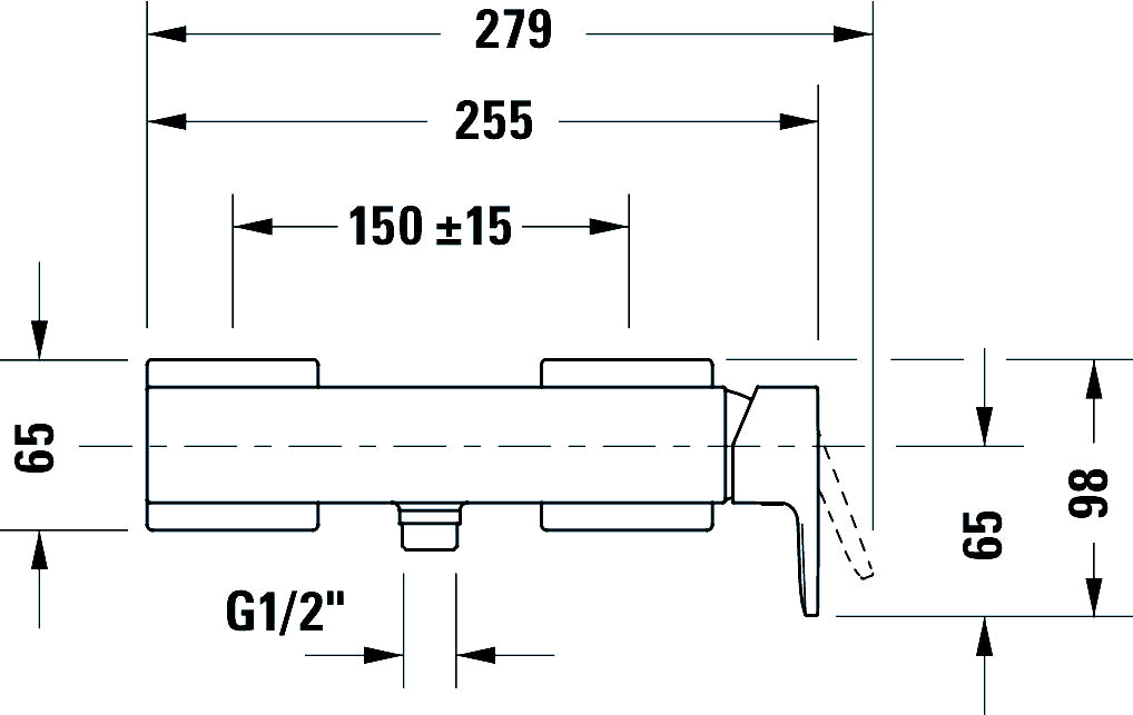 Duravit Manhattan Einhebel-Brausemischer Aufputz