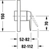 Duravit Manhattan single-lever concealed shower mixer