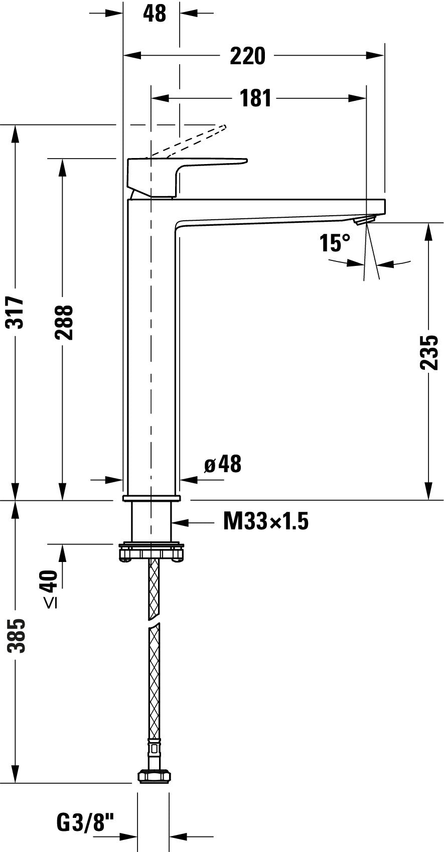 Duravit Manhattan XL single-lever basin mixer 