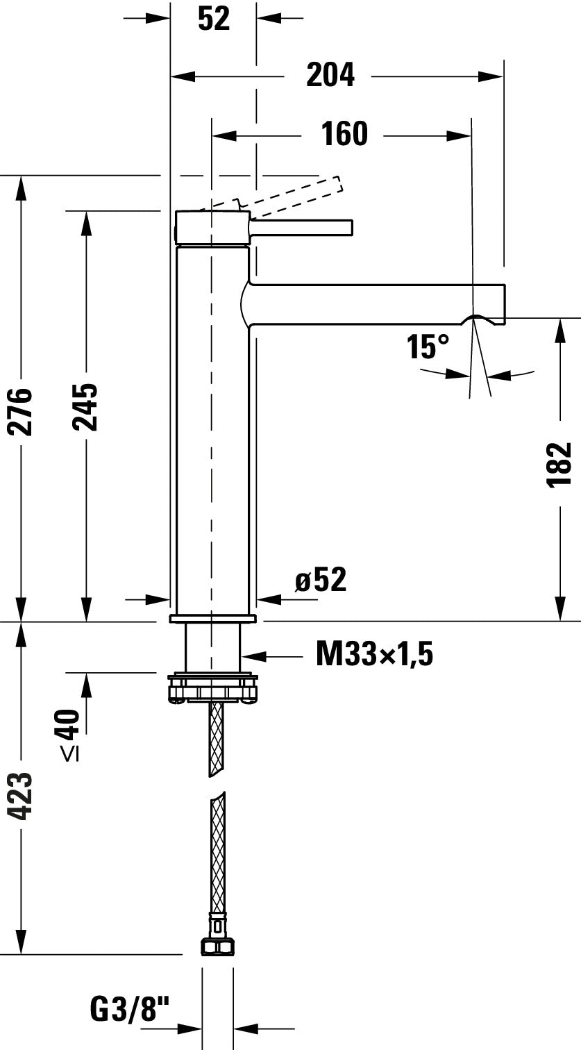 Duravit Circle single-lever basin mixer L