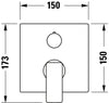 Duravit Manhattan single lever concealed bath mixer