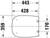 Duravit Univavo Universal Toilet Seat with Soft-Close