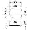 Duravit Univavo Universal WC-Sitz mit Absenkautomatik, rund