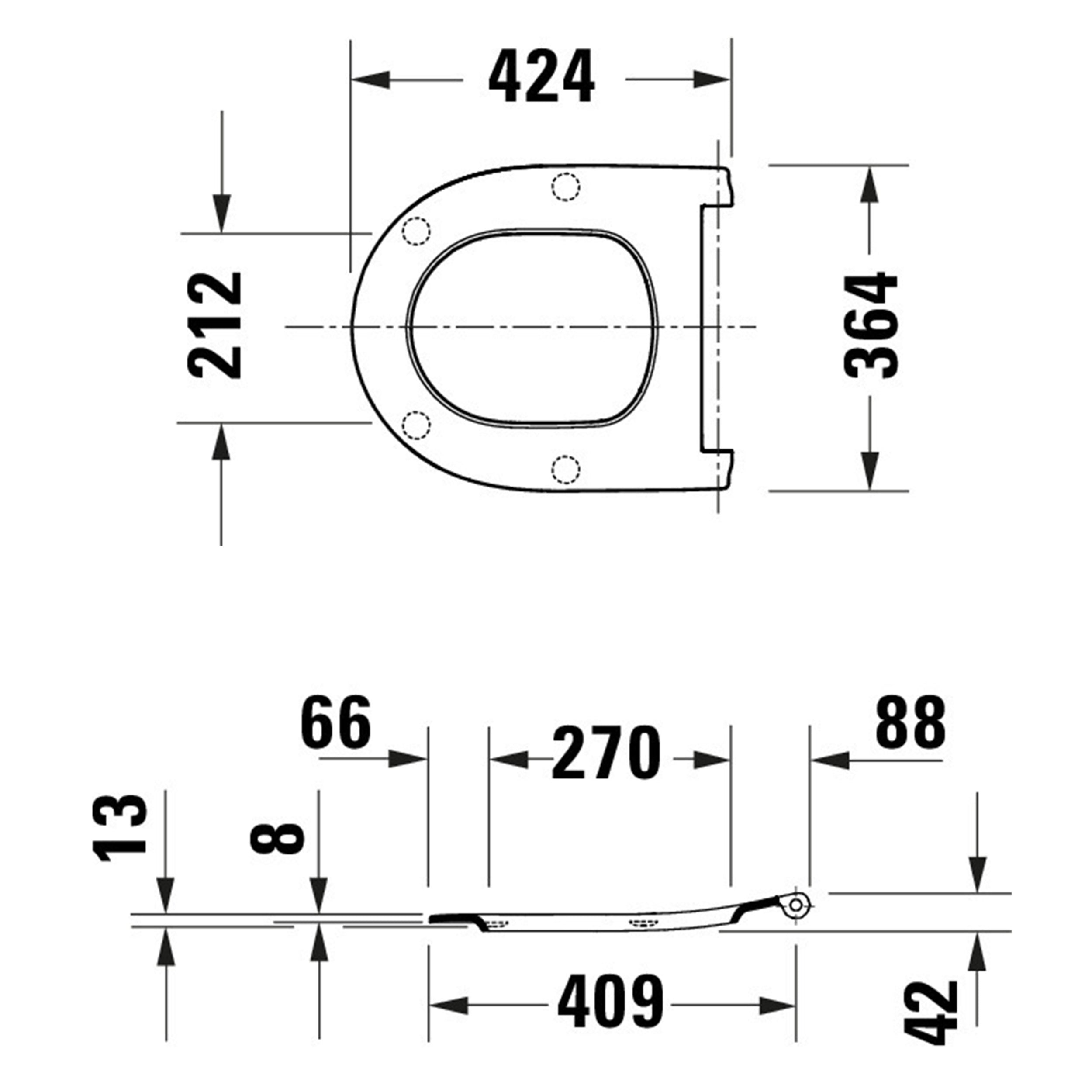 Duravit Univavo Universal WC-Sitz mit Absenkautomatik, oval