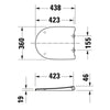 Duravit Univavo Universal WC-Sitz mit Absenkautomatik, oval
