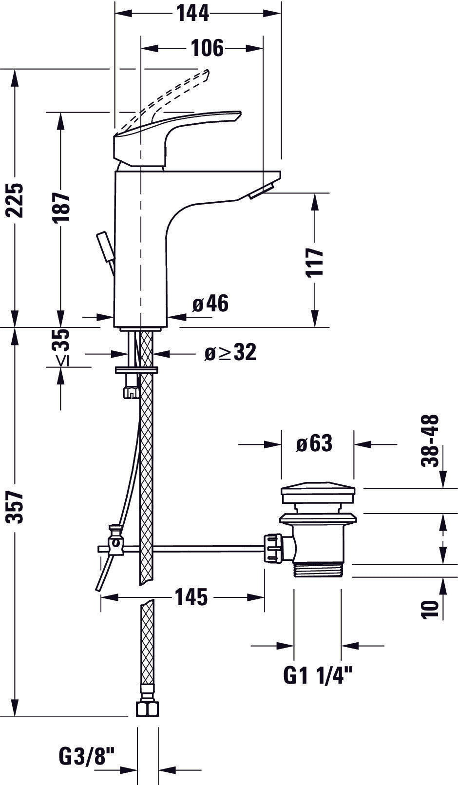 Duravit DuraVelez Waschtischarmatur