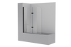 Shower enclosure Nano real glass 6mm NT209 - 120 x 140 cm - profile colour selectable