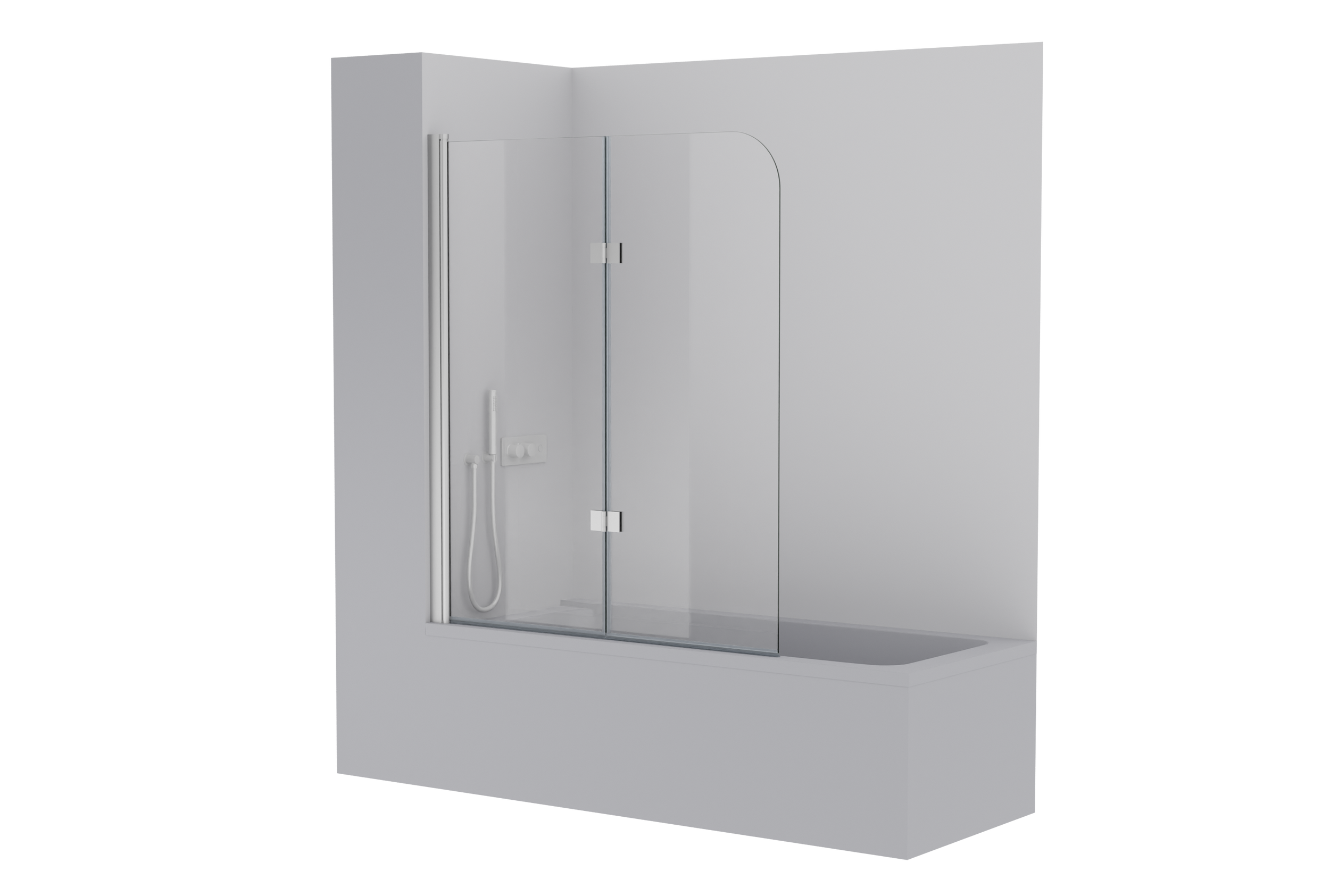 Shower enclosure Nano real glass 6mm NT209 - 120 x 140 cm - profile colour selectable