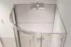 Quarter-circle shower enclosure with sliding door NT509 - 6 mm nano clear glass - profile colour & size selectable 