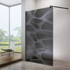 Nano coated Walk-in shower enclosure EX101  - 10mm tempered glass with Black/Grey Wave pattern - selectable width