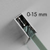 Duschabtrennung Walk-In Nano Echtglas EX101 - Milchglas-Muster Wave - Breite wählbar