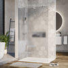 Duschabtrennung Walk-In Dusche EX101 8 mm Nano Echtglas - Milchglas-Streifen - Breite wählbar