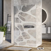 Duschabtrennung Walk-In Nano Echtglas EX101 - Milchglas-Muster Wave - Breite wählbar