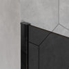 Walk-in shower enclosure EX101 Black - NANO coating - grey tempered glass - 8mm -  available in different sizes