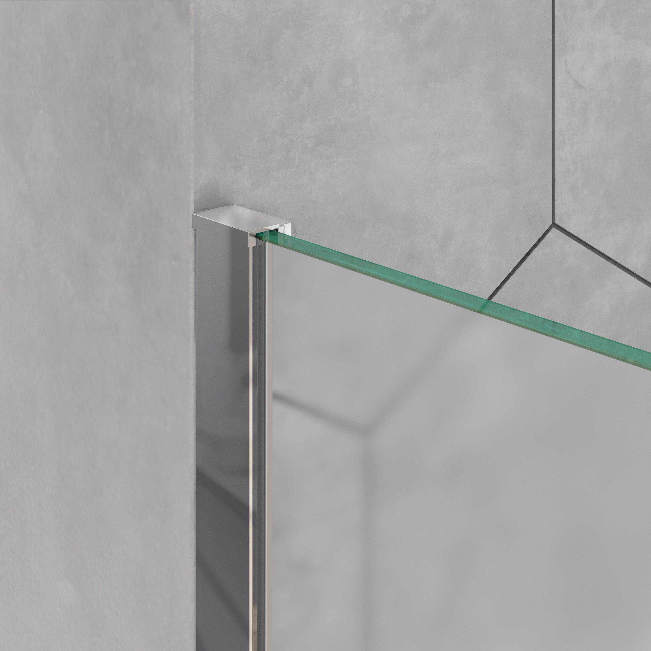 Shower enclosure Walk-In Nano real glass EX101 - frosted glass - width selectable