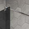 Duschabtrennung Walk-In Nano Echtglas EX101 - graues Glas - Breite wählbar