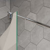 Duschabtrennung Walk-In Nano Echtglas EX101 - Milchglas-Muster Wave - Breite wählbar