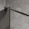 Nano coated Walk-in shower enclosure EX101  - 10mm tempered glass with Black/Grey Wave pattern - selectable width