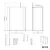 Walk-in Shower enclosure 10mm nano grey glass EX102 - 1 glass wall stainless steel profile matt black - width selectable