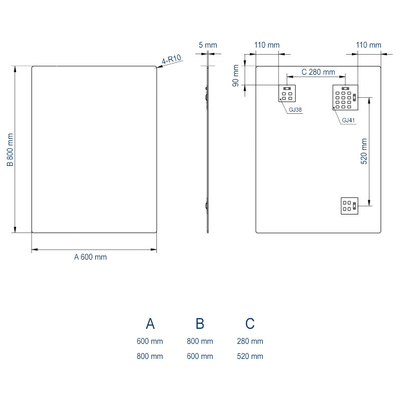 Bathroom mirror Wall mirror 2137 Rectangular