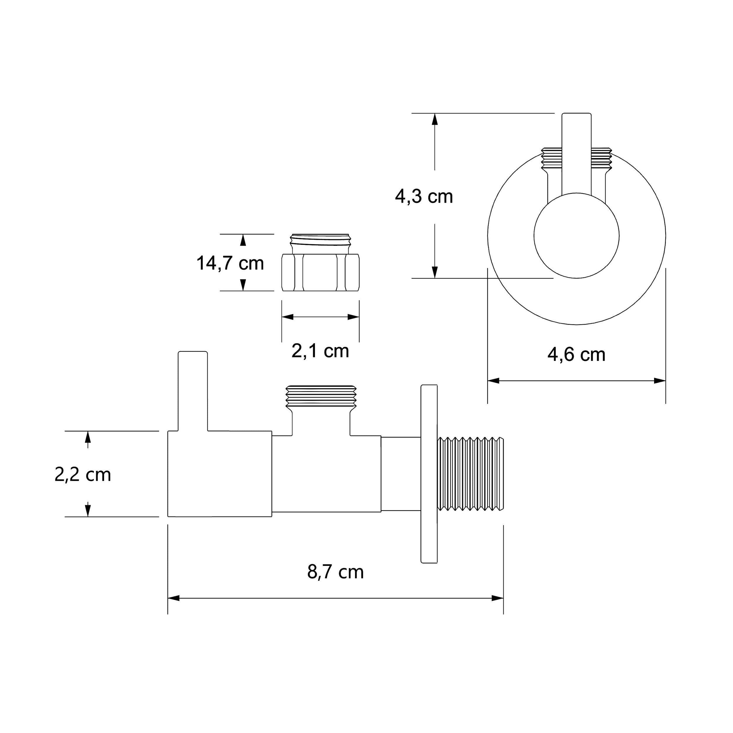 Design corner valve - Pack of 2