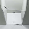 Niche shower with revolving door on fixed panel NT403 - 8 mm nano clear glass - door hinge RIGHT - width selectable