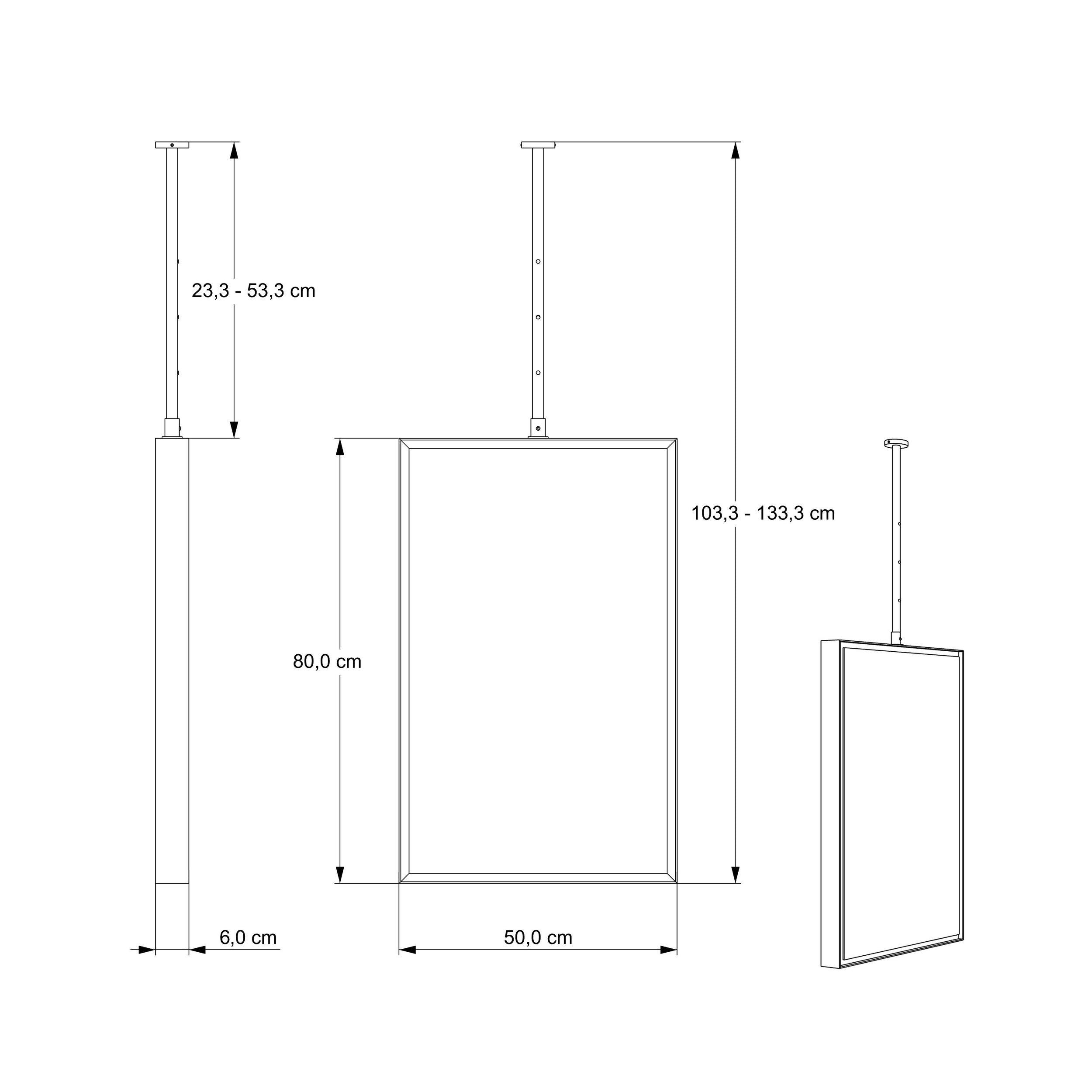 Hanging mirror 2145 Square