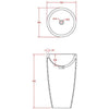 Pedestal washbasin TWZ16