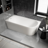 Halb freistehende Raumsparbadewanne NORA CORNER