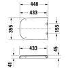 Duravit Univavo universal toilet seat with soft-close, square